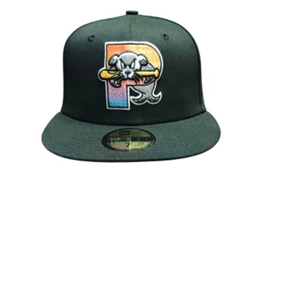 Portland Sea Dogs Hat Cap Fitted Men's 7 Black MILB‎ Baseball 59FIFTY New Era